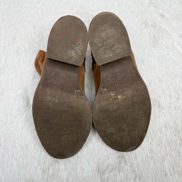 LUCKY BRAND / cognac brown studded leather western ankle boots / 8 - Picture 7 of 10